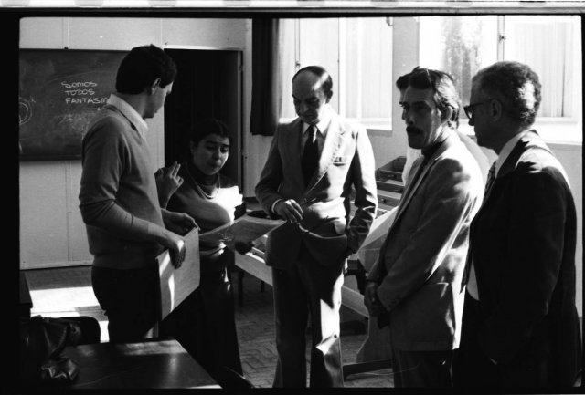 Visita do vice-reitor da UFSC ao Curso de Jornalismo (26/06/1981)